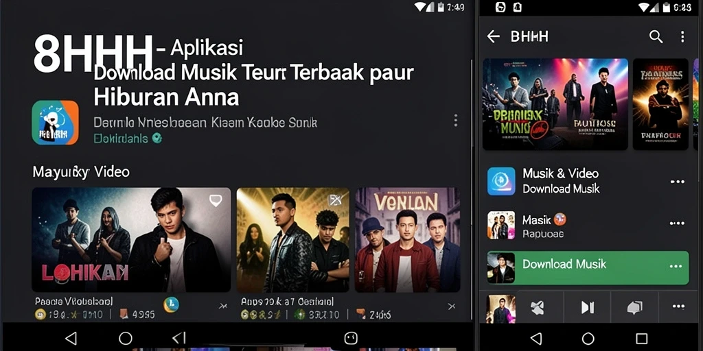 Antarmuka 8HHH yang intuitif untuk Download Musik.
