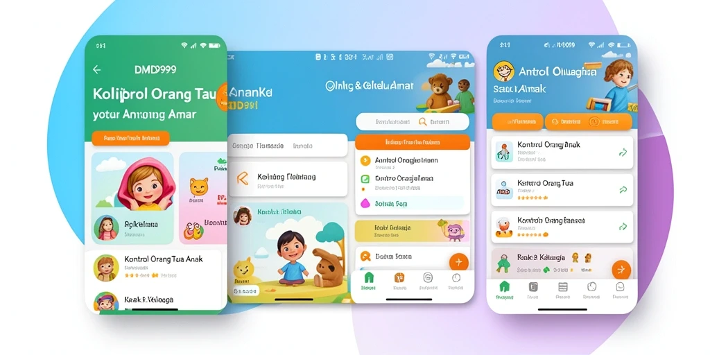 Antarmuka DMD999 yang sederhana untuk kontrol orang tua anak.