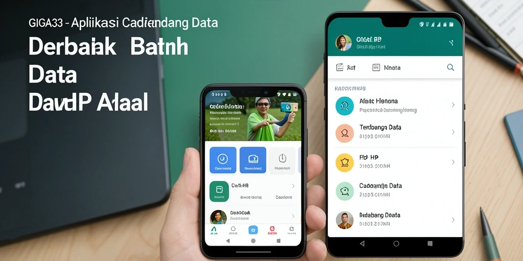 Antarmuka GIGA33 yang sederhana untuk pencadangan data.