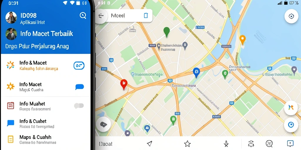 Tampilan antarmuka ID098 yang menampilkan informasi kemacetan real-time.