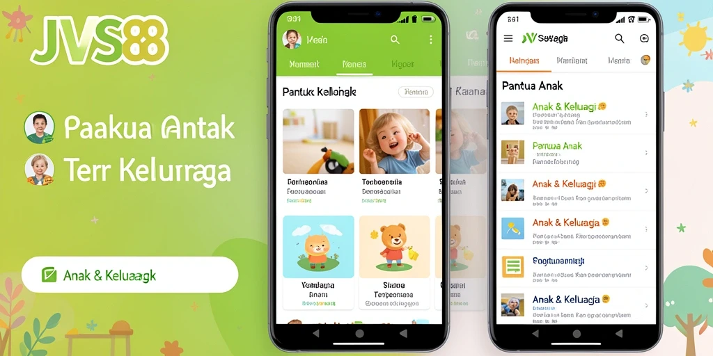 Antarmuka aplikasi JVS88 yang user-friendly dan informatif untuk pemantauan anak.