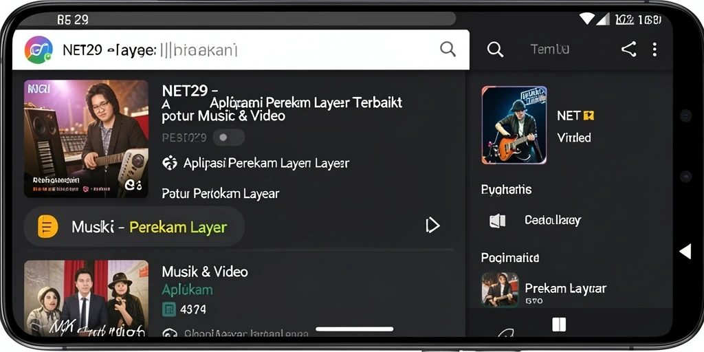 Antarmuka NET29 yang intuitif untuk perekaman layar.