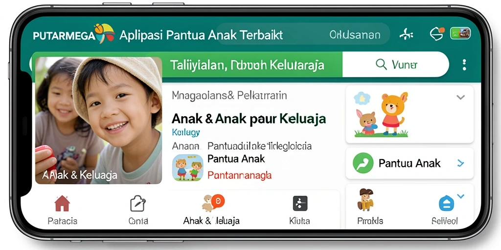 Tampilan antarmuka aplikasi PUTARMEGA yang ramah anak.
