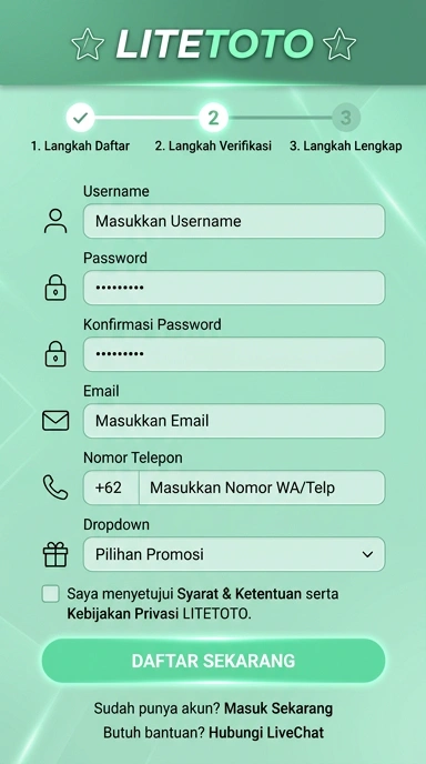 Panduan Registrasi Akun Litetoto untuk Pengguna Android